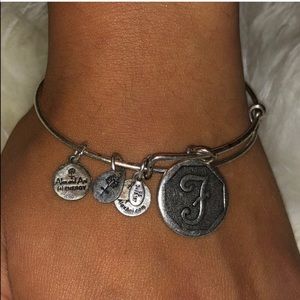 Alex and Ani | “F” initialed charm bracket
